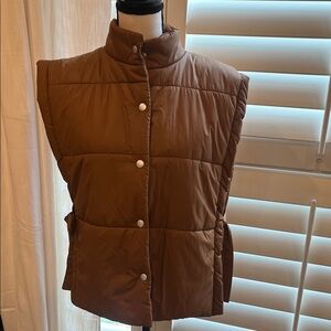 Pilcro Tan Puffer Vest